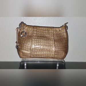 Brighton Elegant Tan Crocodile-Embossed Women's Bag